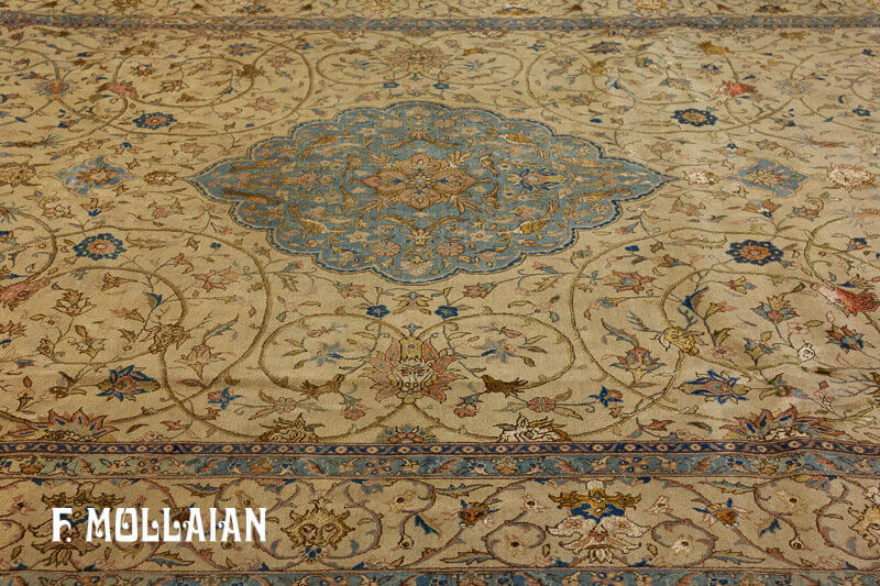 Tapis Qum Laine de Kurk Partiellement en Soie n°:67085658