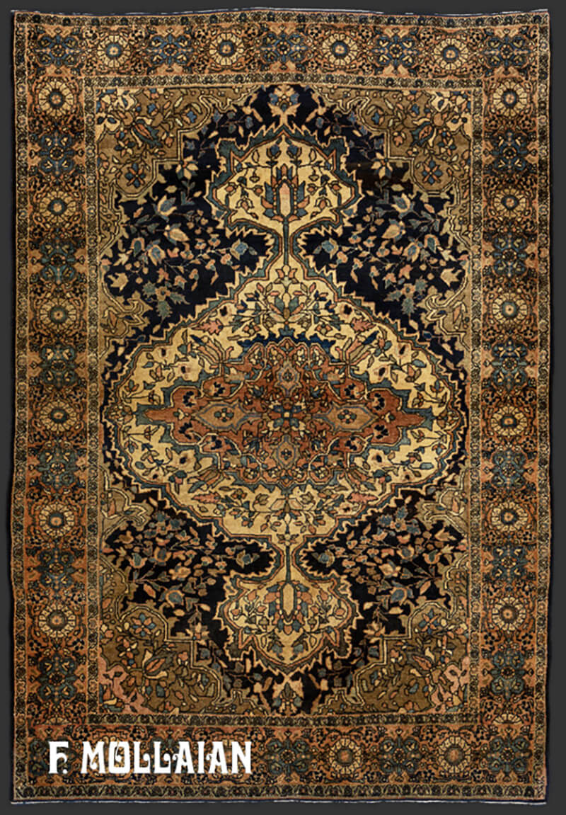 Antique Persian Small Saruk Farahan Rug n°:65038038