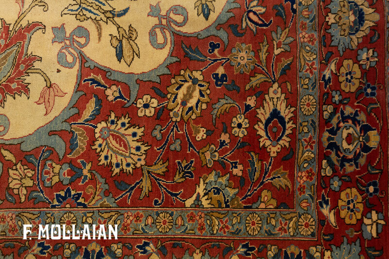 Tappeto Preghiera Antico Persiano Tehran n°:29600516