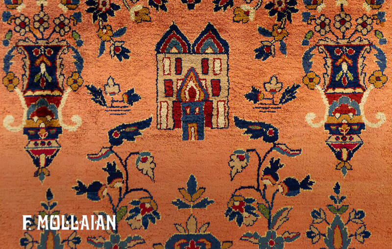 A Small Silk Antique Kashan “TAFFAZOLI” Rug n°:14081749