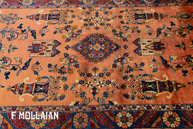 A Small Silk Antique Kashan “TAFFAZOLI” Rug n°:14081749