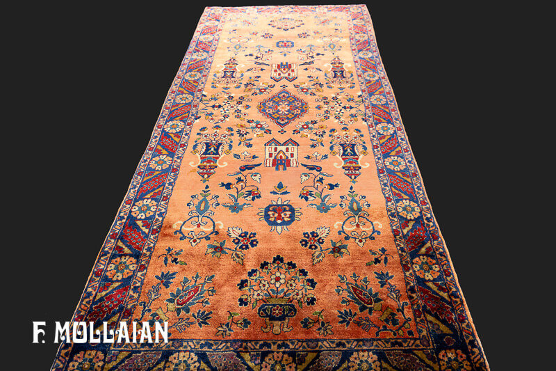 A Small Silk Antique Kashan “TAFFAZOLI” Rug n°:14081749