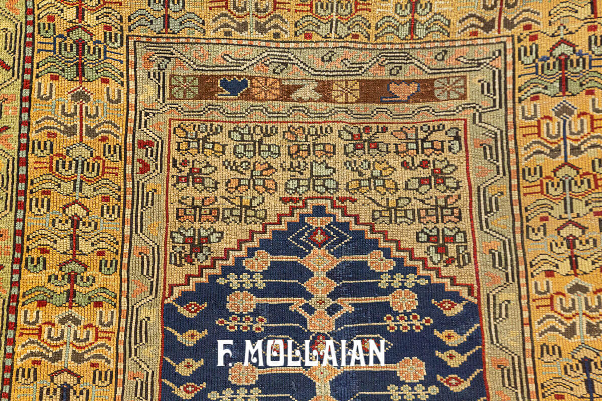 Antique Symbolized Design Turkish Kula Prayer Rug n°:40913693
