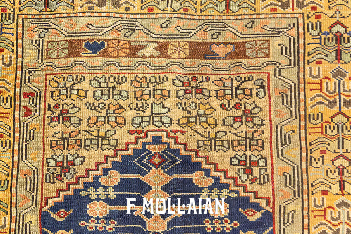 Antique Symbolized Design Turkish Kula Prayer Rug n°:40913693