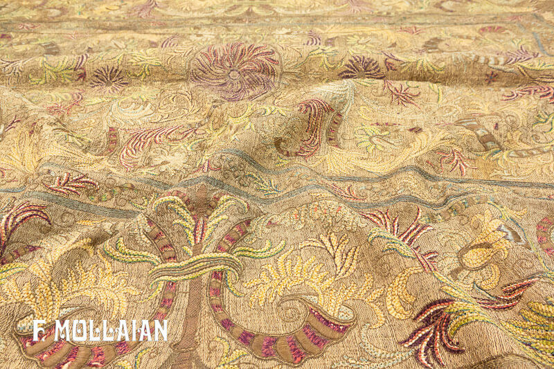 پارچه آنتیک ترکی: گلدوزی پرکار، نمونه کلکسیونی