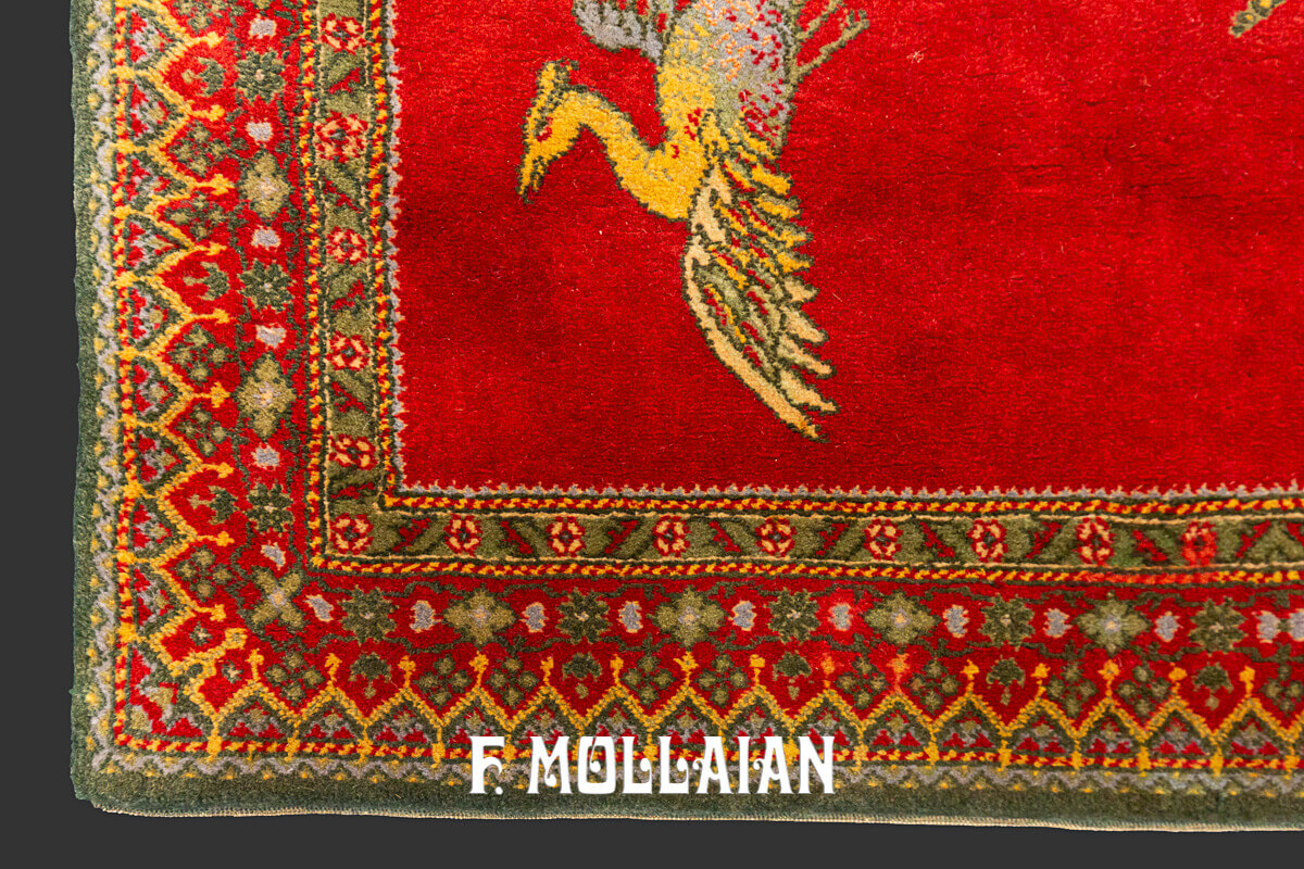 Cherry Field with Birds and Flower Rings, An European Rug n°:96823813