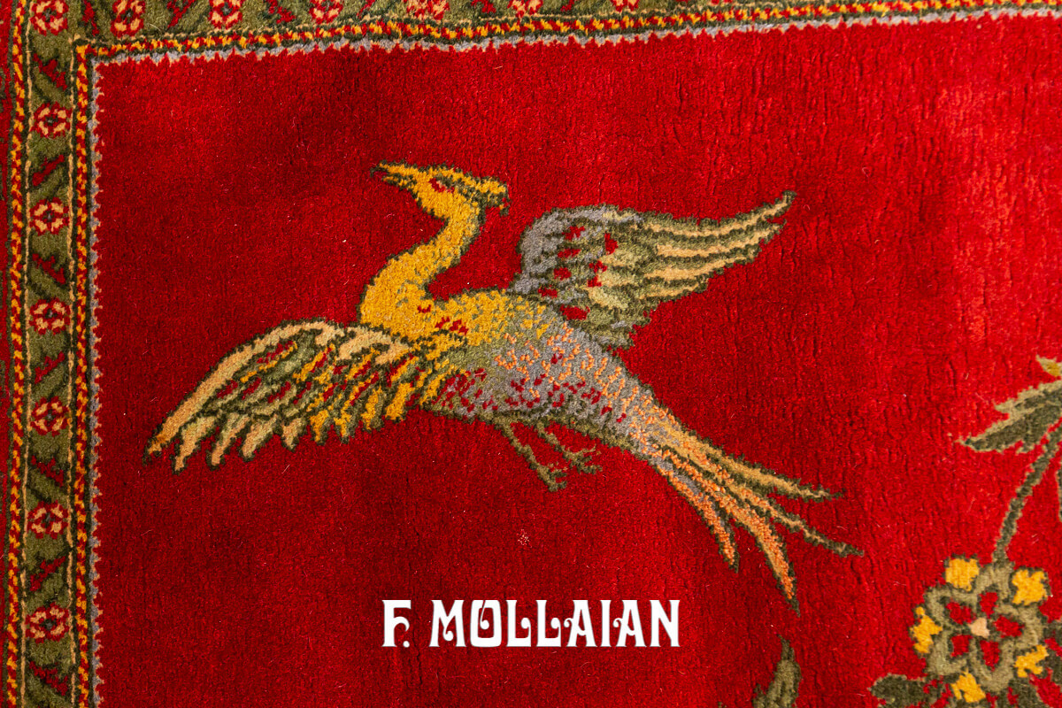 Cherry Field with Birds and Flower Rings, An European Rug n°:96823813