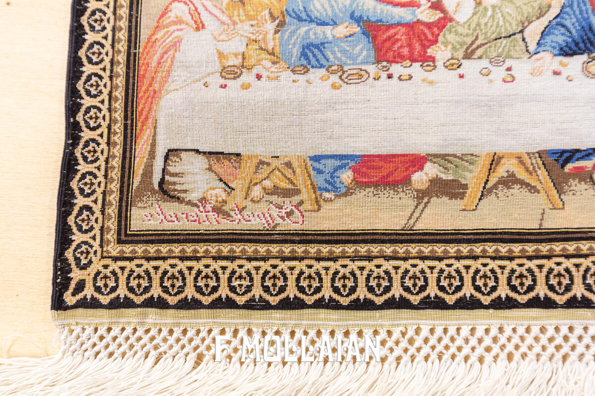 Extremely Fine „The Last Supper“ Hereke Rug n°:233032