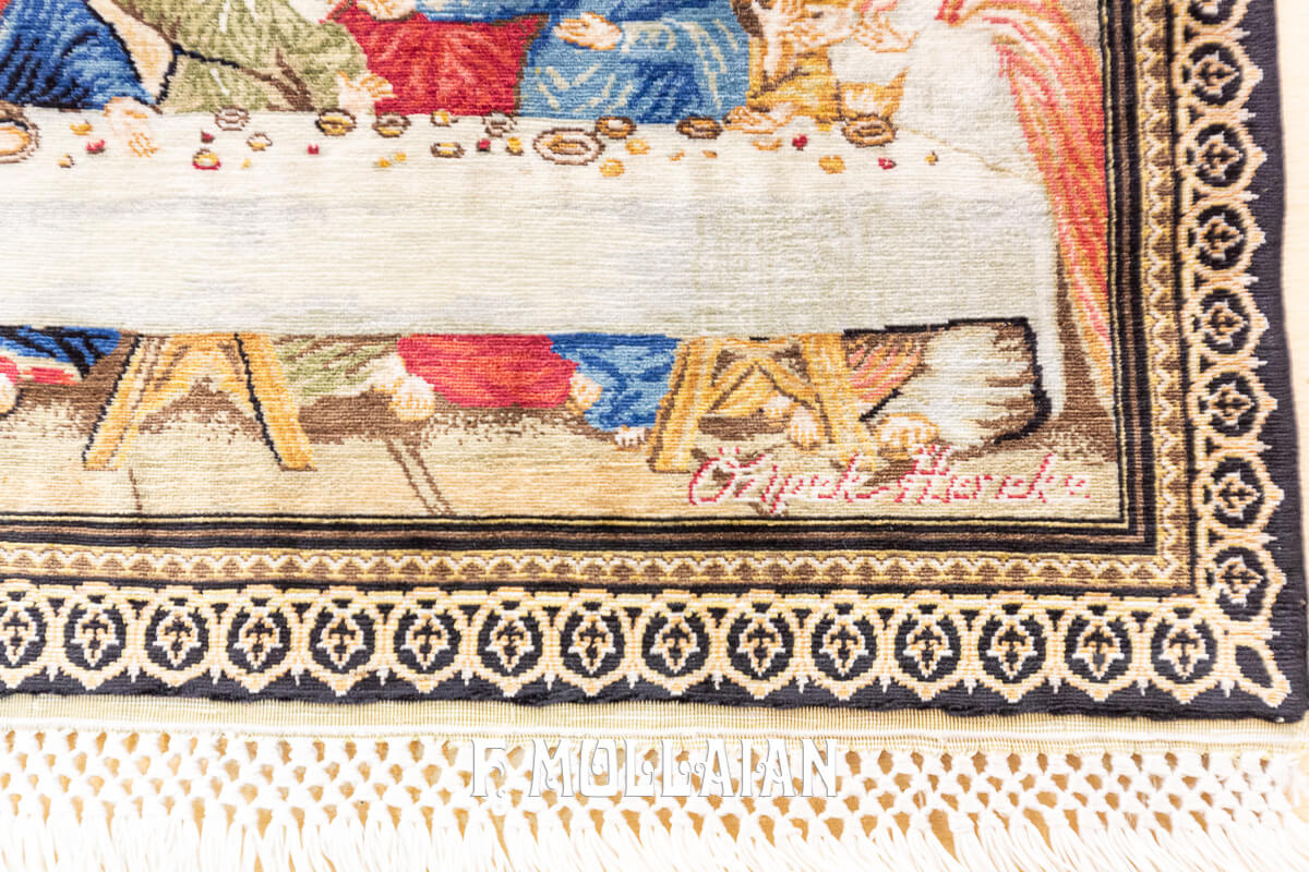Extremely Fine „The Last Supper“ Hereke Rug n°:233032