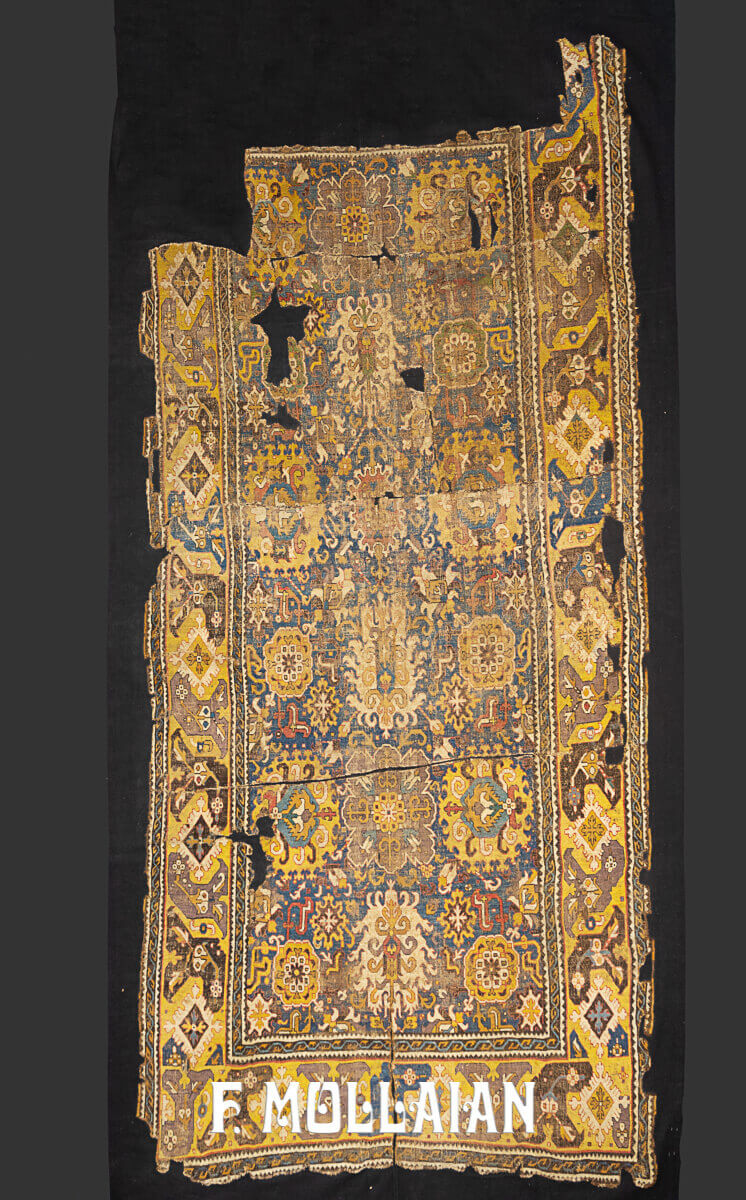 Fragment of Antique Karabakh (Qarabağ) Caucasian Rug n°:54098204