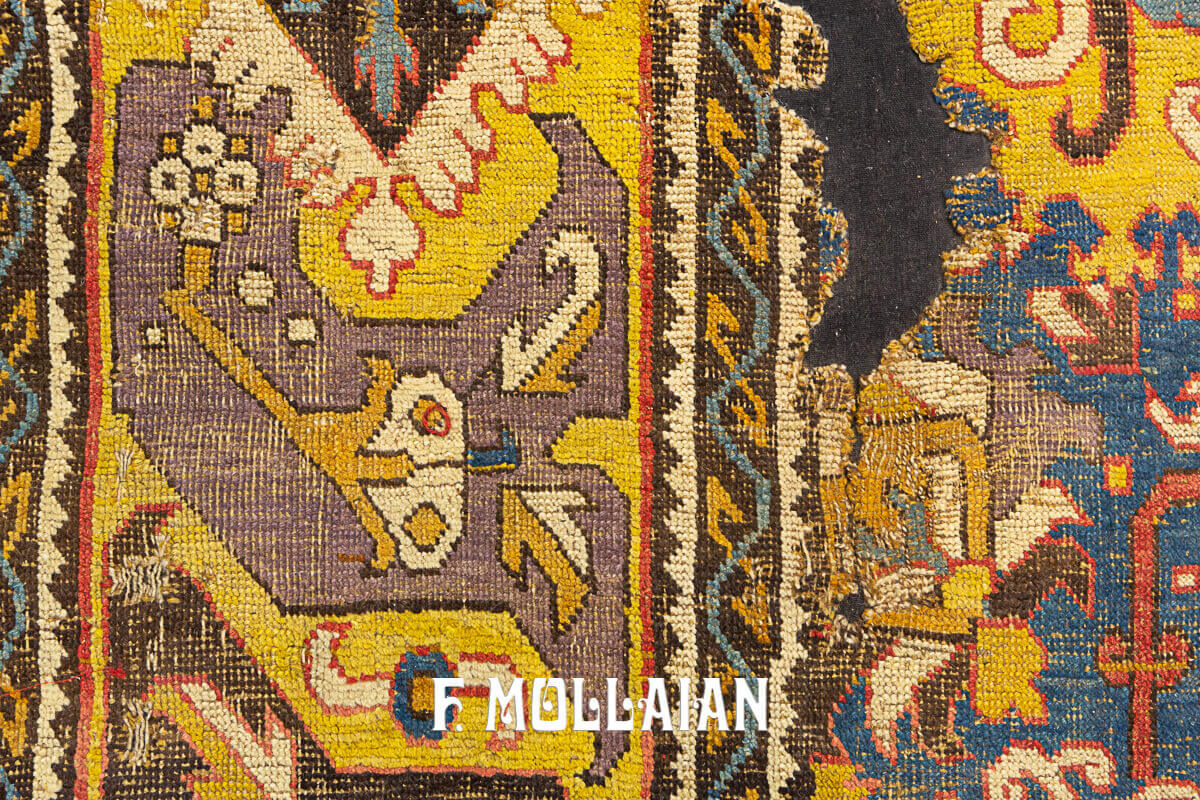 Fragment of Antique Karabakh (Qarabağ) Caucasian Rug n°:54098204