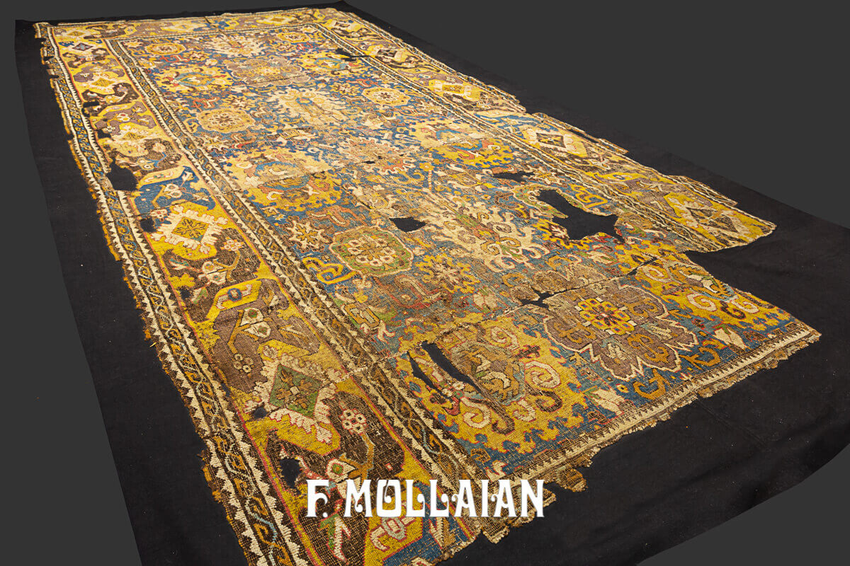 Fragment of Antique Karabakh (Qarabağ) Caucasian Rug n°:54098204