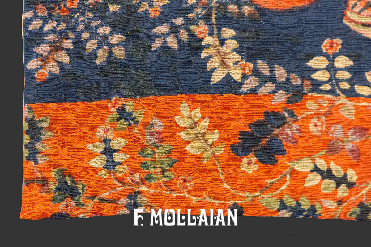 Multi-culore and Figurative Handmade European Textile n°:830911