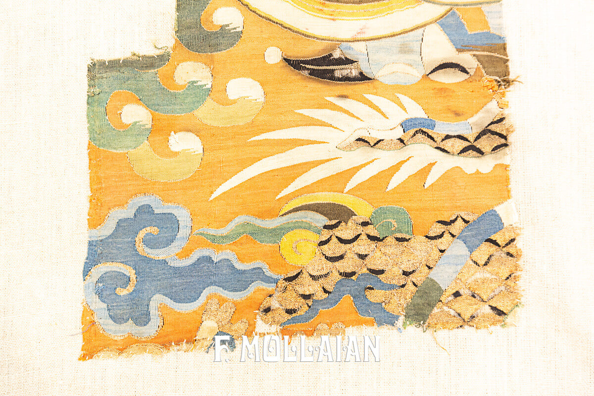 Multicolor Royal Antique Small Fragment Chinese Silk Textile n°:90096769