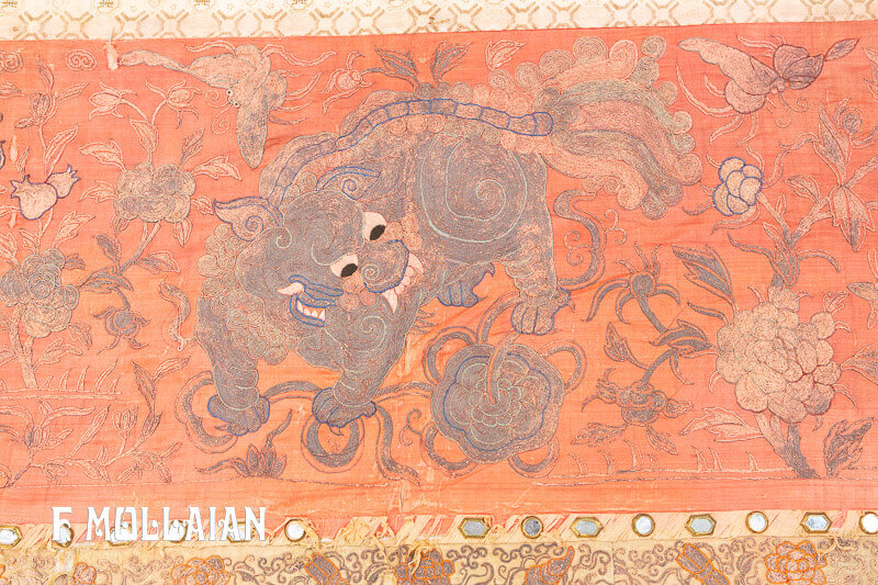 Pair of Antique Chinese Silk Textile n°:30953347