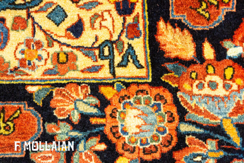 Pair of Antique Persian Small Saruk Rugs