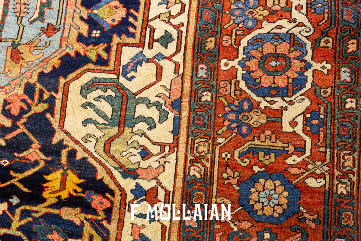 Tapis Persan Antique Heriz (Heris) Surdimensionné n°:51013663