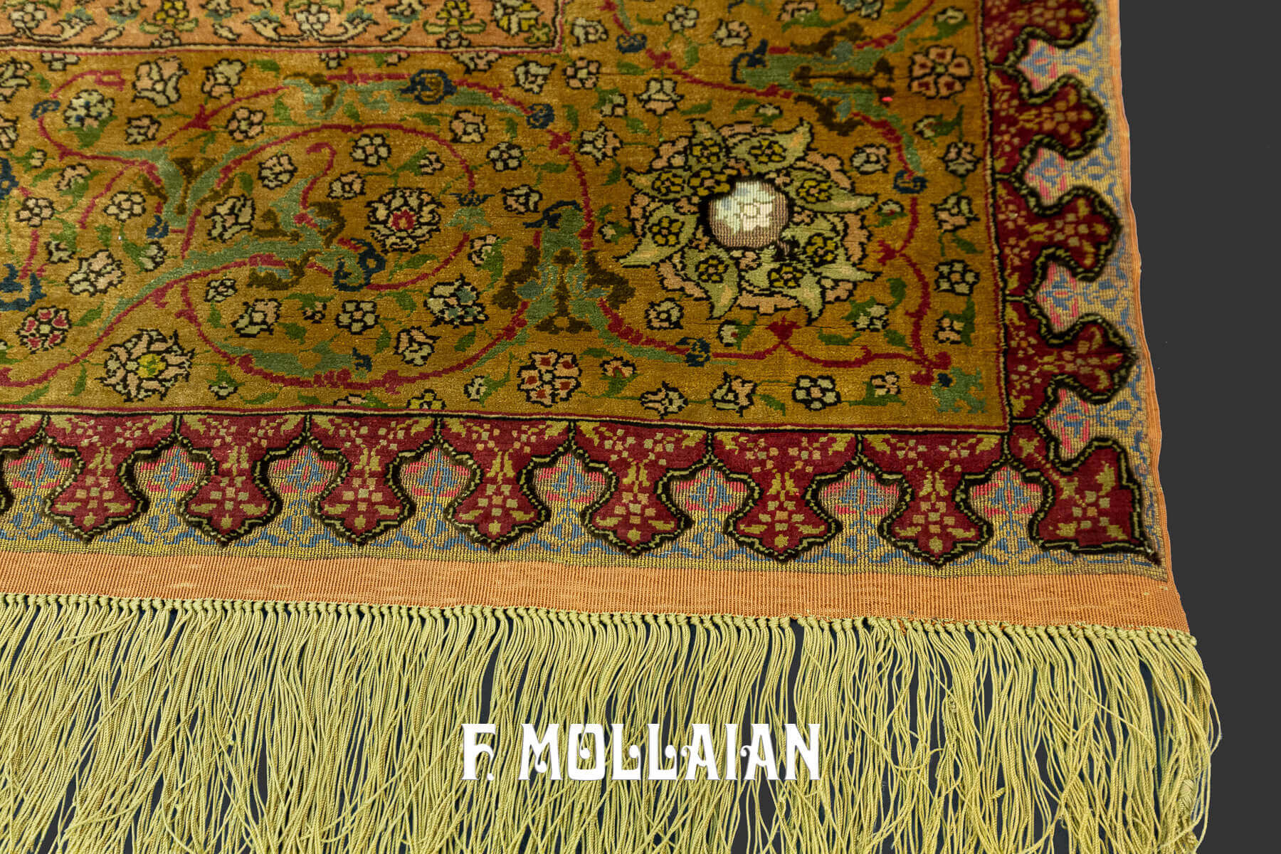 Rare Antique Signed “ZAREH” Peyman prayer design Koum Kapi Turkish Rug n°:734993