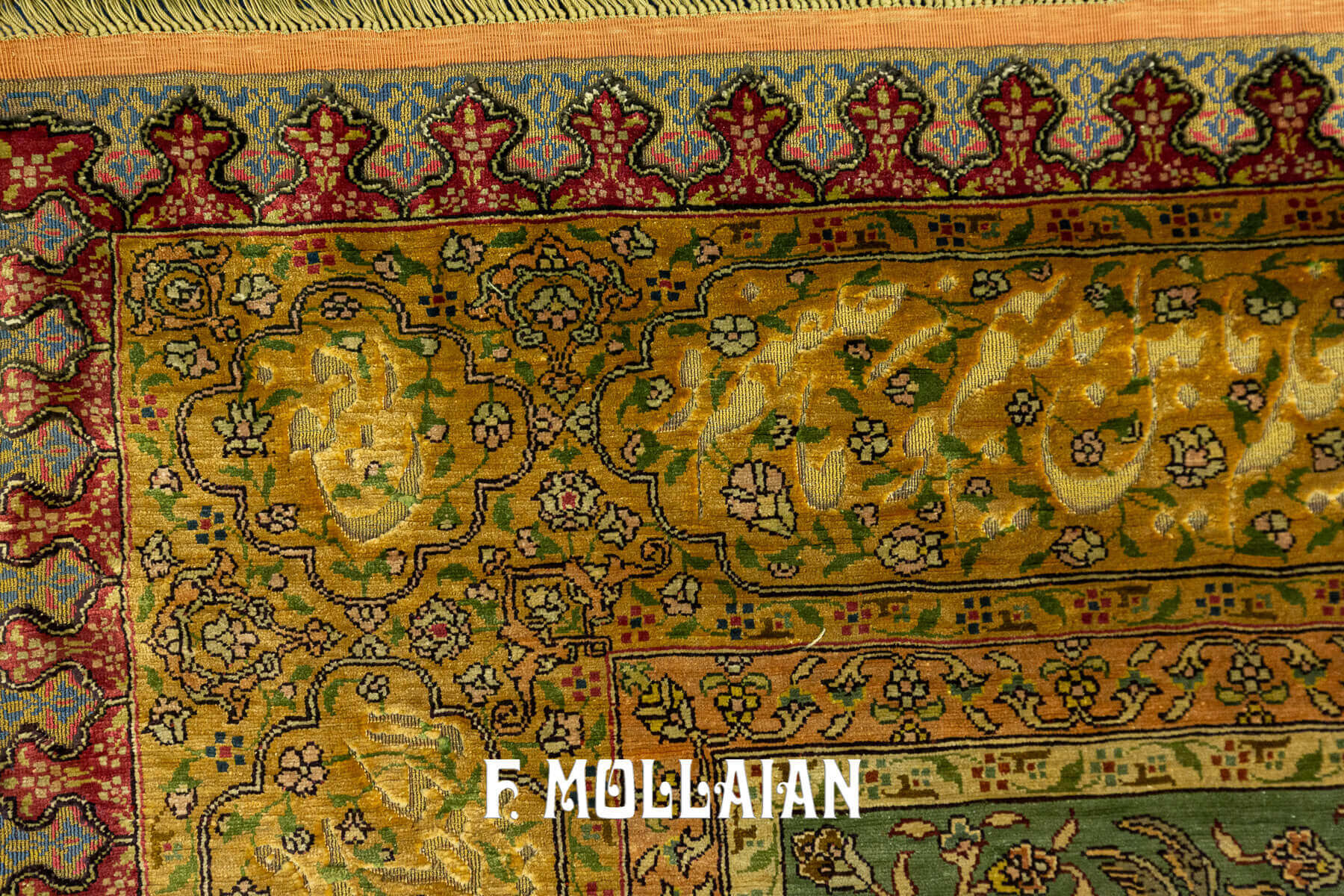 Rare Antique Signed “ZAREH” Peyman prayer design Koum Kapi Turkish Rug n°:734993