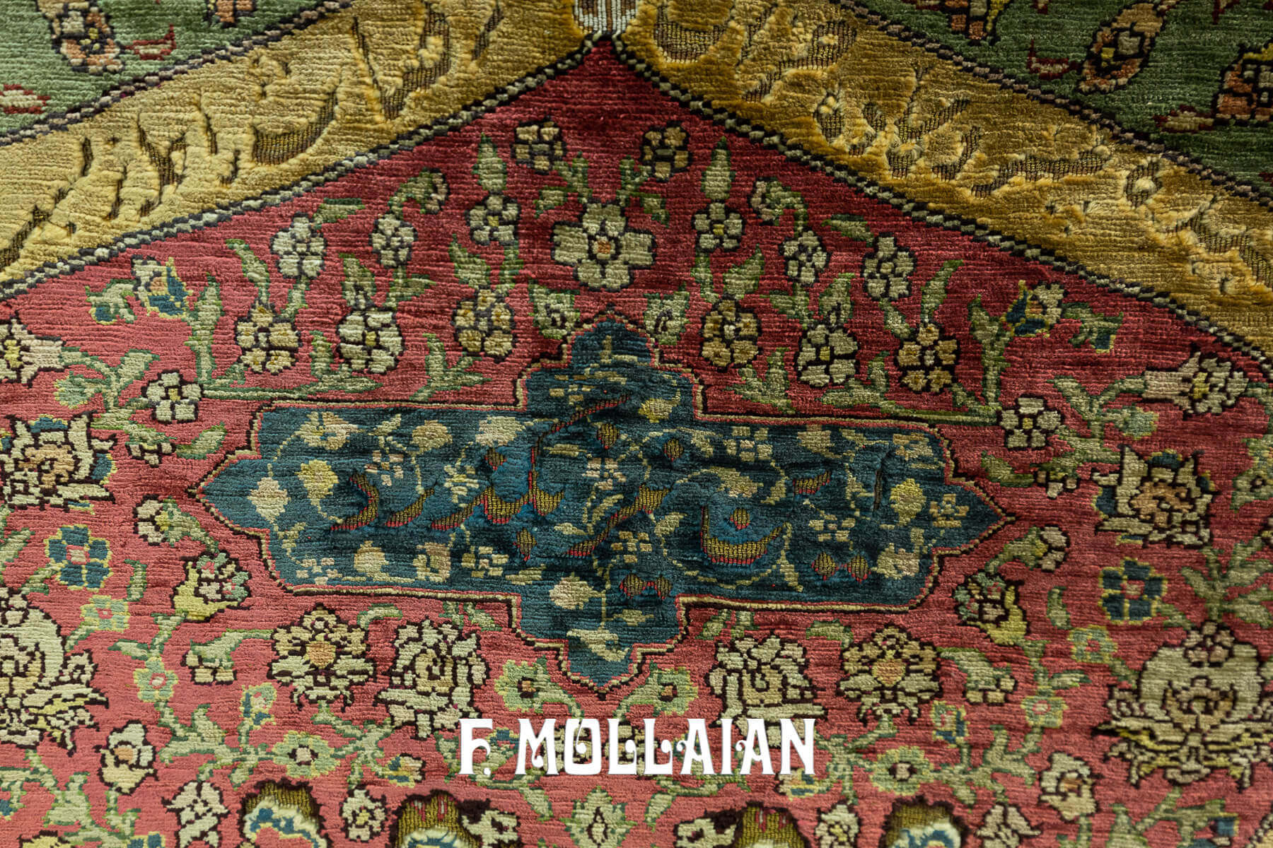 Rare Antique Signed “ZAREH” Peyman prayer design Koum Kapi Turkish Rug n°:734993