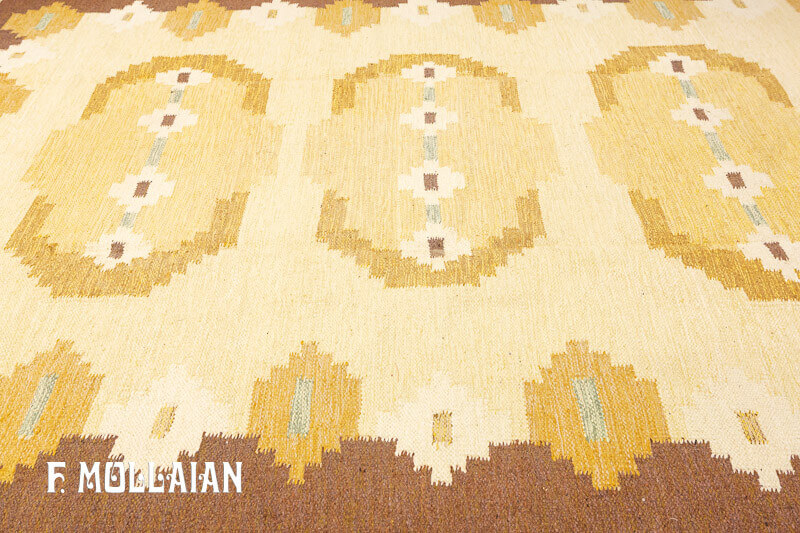 Tappeto Scandinavo Vintage Svedese (a tessitura piatta) Con Disegno Speciale n°:96342389