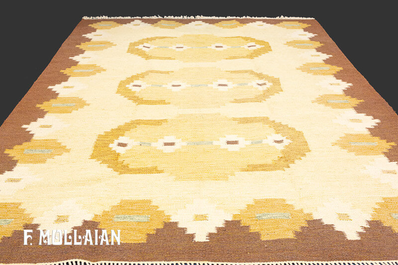 Tappeto Scandinavo Vintage Svedese (a tessitura piatta) Con Disegno Speciale n°:96342389