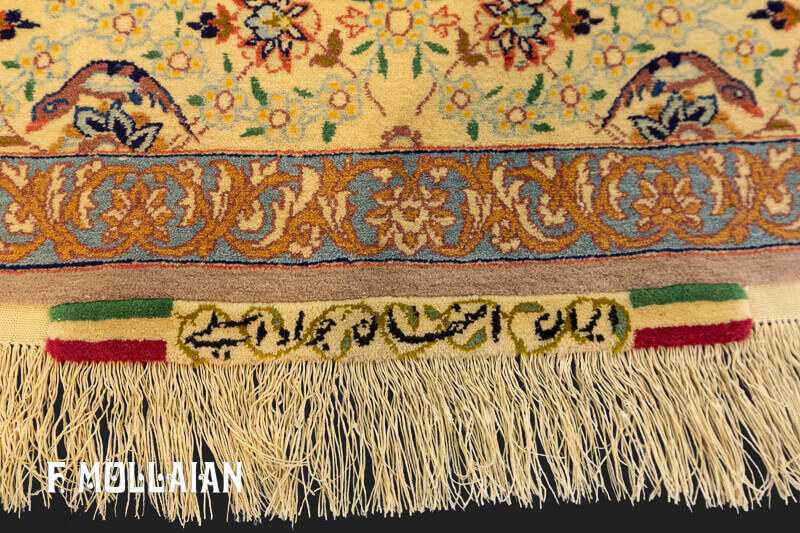 Persian Figurative Isfahan Warp Silk Rug n°:29488046