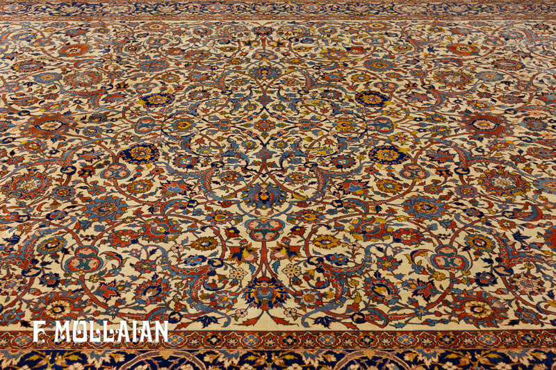 Tappeto Isfahan Sciuresci Trama Seta n°:85039872
