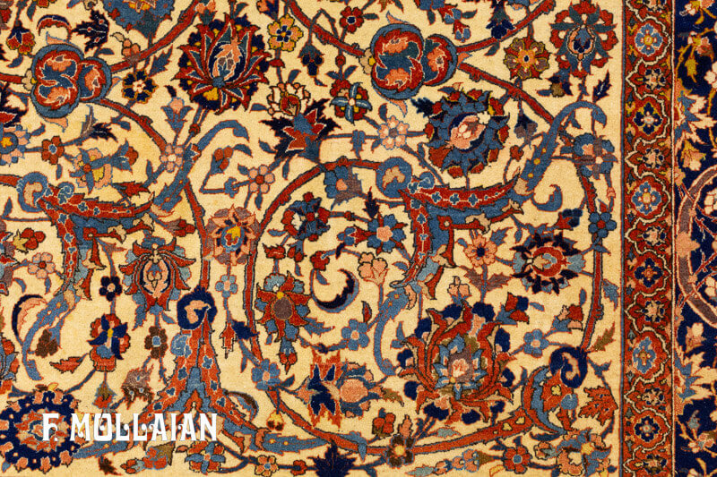 Tappeto Isfahan Sciuresci Trama Seta n°:85039872