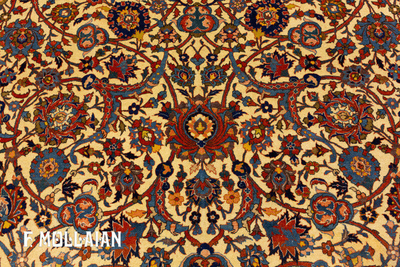 Tappeto Isfahan Sciuresci Trama Seta n°:85039872
