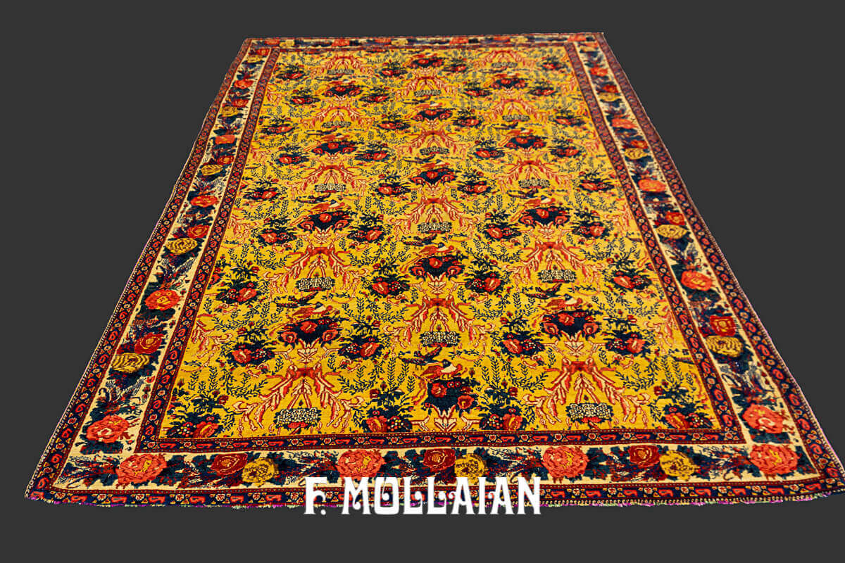 Senneh Rug Warp Silk All-Over Gol Farang n°:95075238