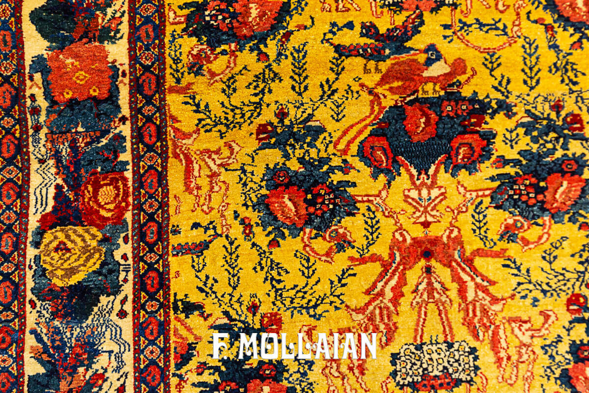 Senneh Rug Warp Silk All-Over Gol Farang n°:95075238