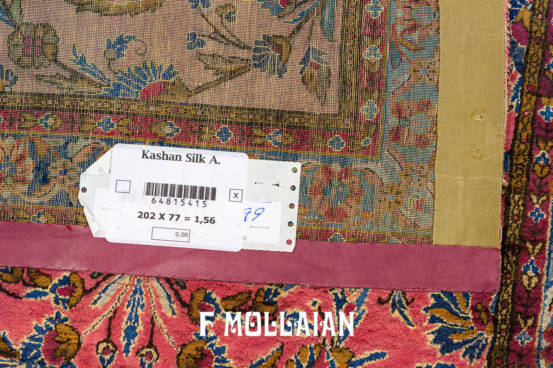 Very Fine Hand-knotted Antique Kashan Silk Persian Rug n°:64815415