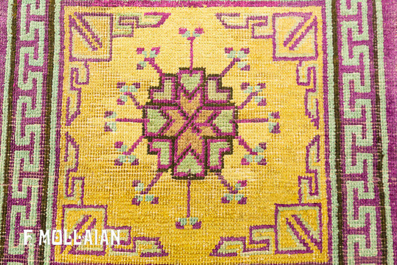 Tapis Khotan de Couloir Jaune Couleur n°:A991111