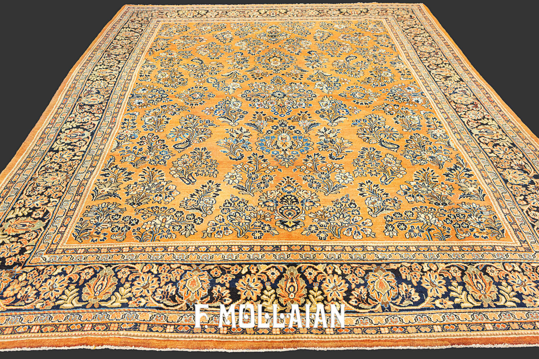Hand-knotted Floral and All-over Persian Saruk Antique Carpet n°:49622648