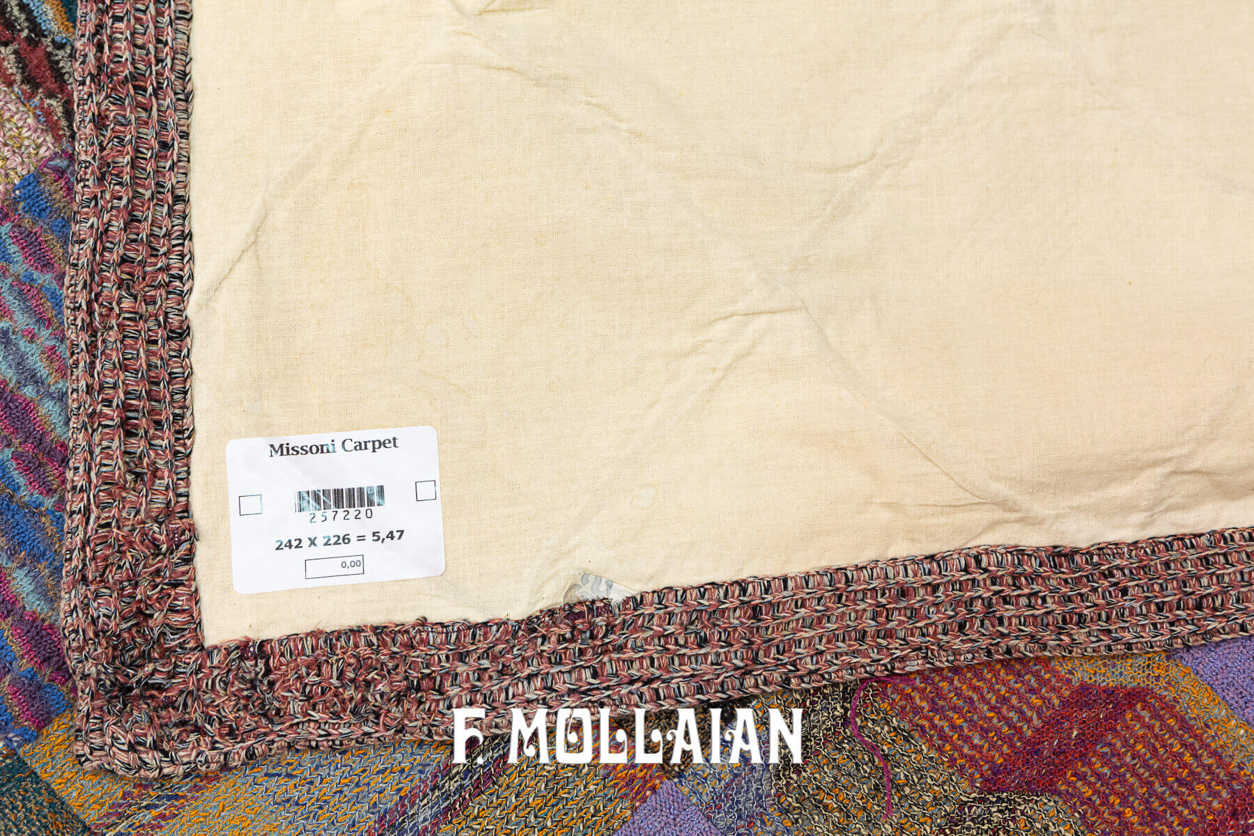 Square-shape Vintage Missoni patchwork Carpet n°:257220