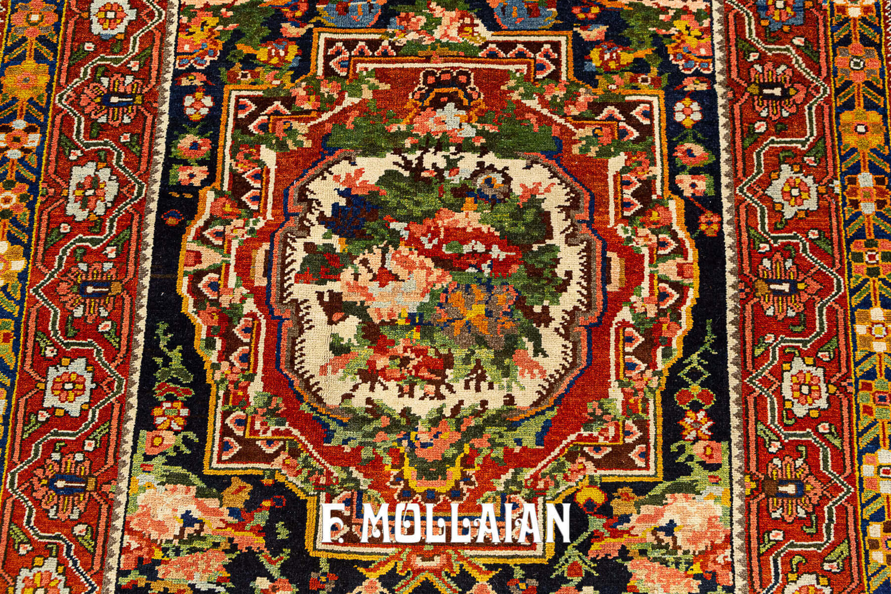 Antique Persian Bakhtiari Very Long Runner Carpet n°:38083474