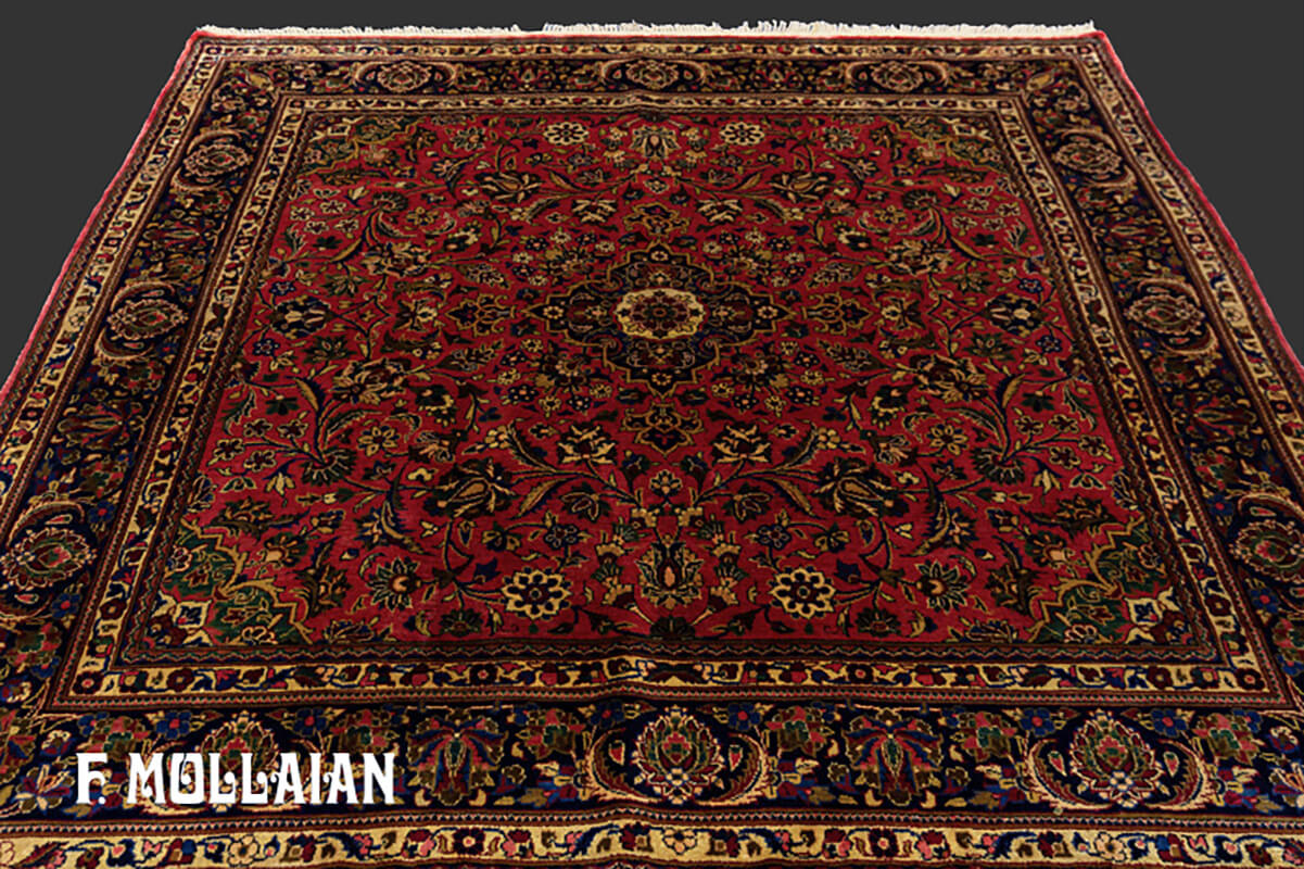Antique Persian Kashan Silk Rug n°:40582547