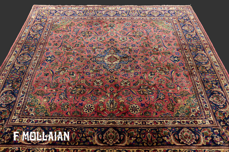Antique Persian Kashan Silk Rug n°:40582547