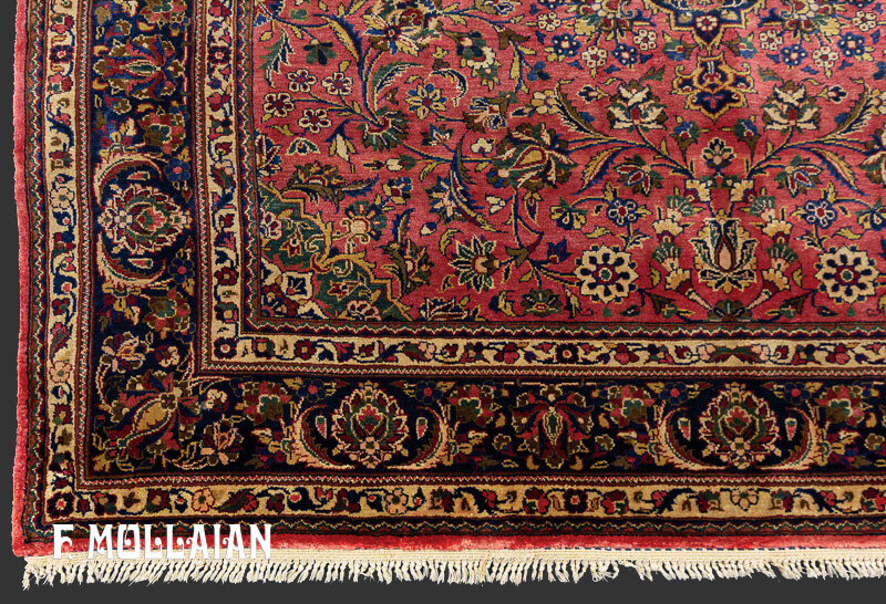 Antique Persian Kashan Silk Rug n°:40582547
