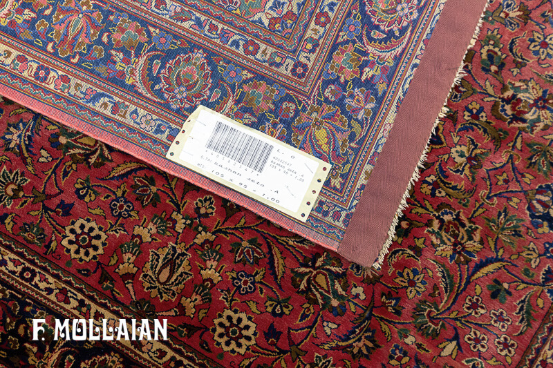 Antique Persian Kashan Silk Rug n°:40582547