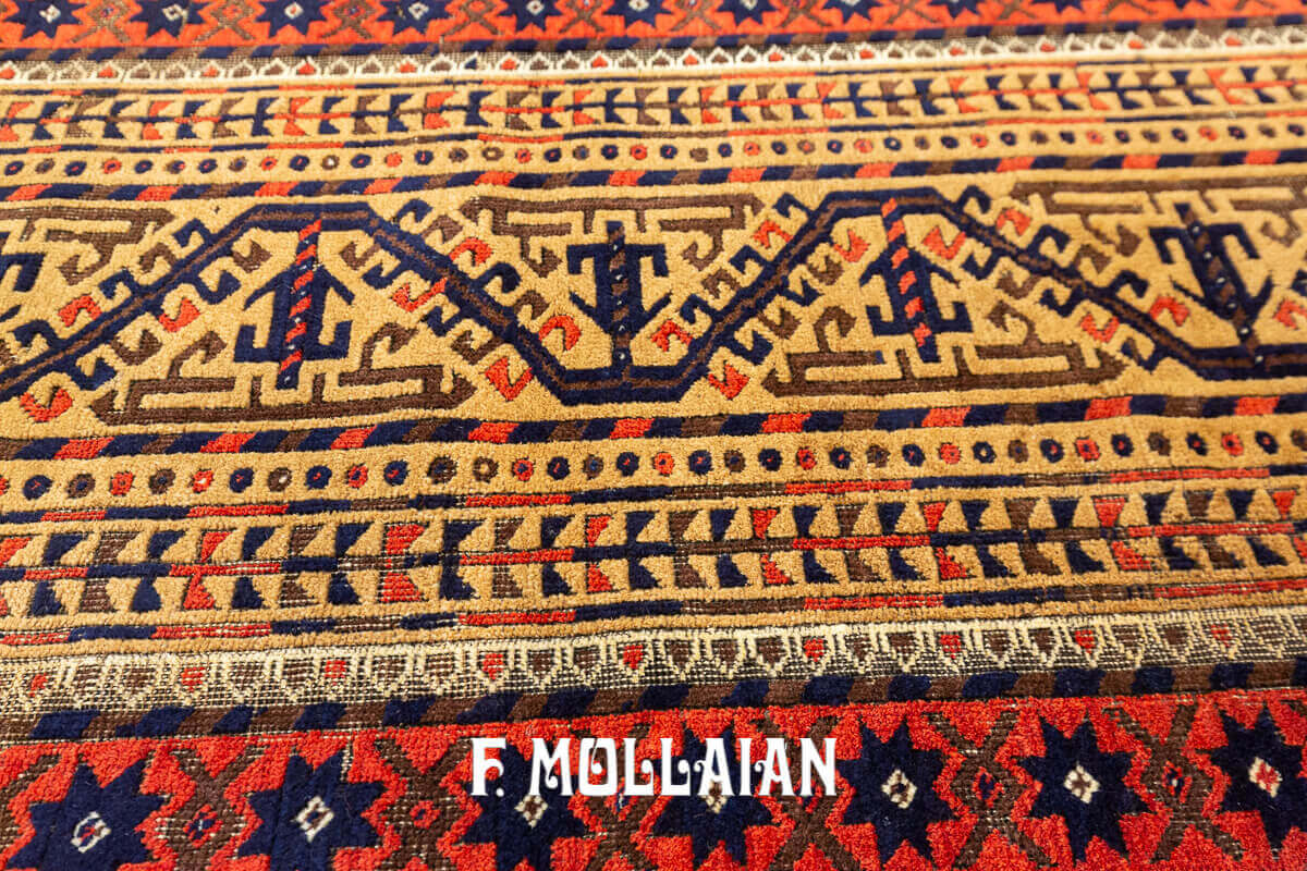 Tapis Baloutche Antique noué à la main Camel-Hair Field n°:427617 n°:427617
