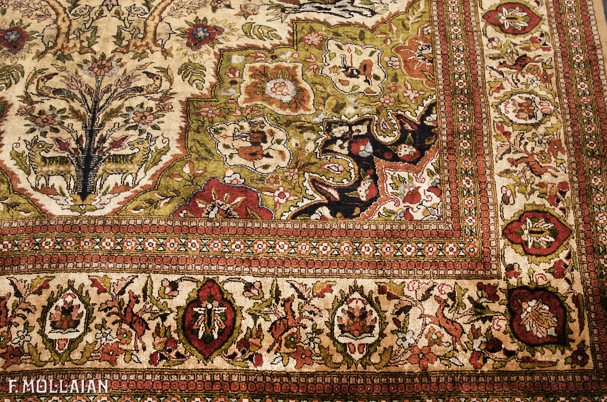Teppich Persischer Semi-Antiker Tabriz Seide n°:54736387