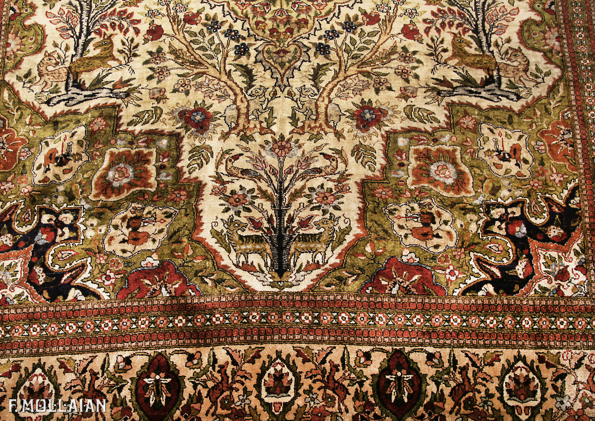 Teppich Persischer Semi-Antiker Tabriz Seide n°:54736387