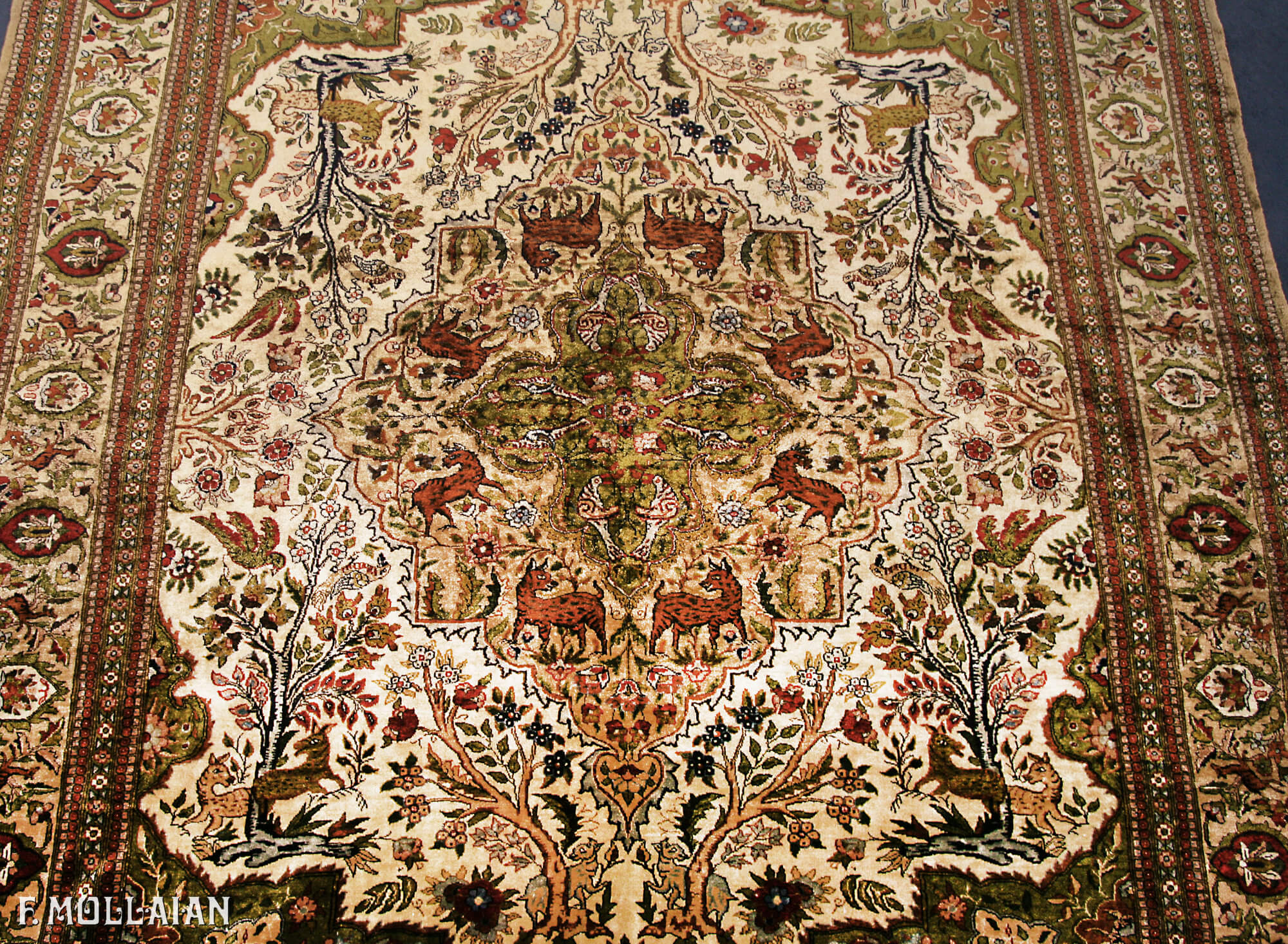 Teppich Persischer Semi-Antiker Tabriz Seide n°:54736387
