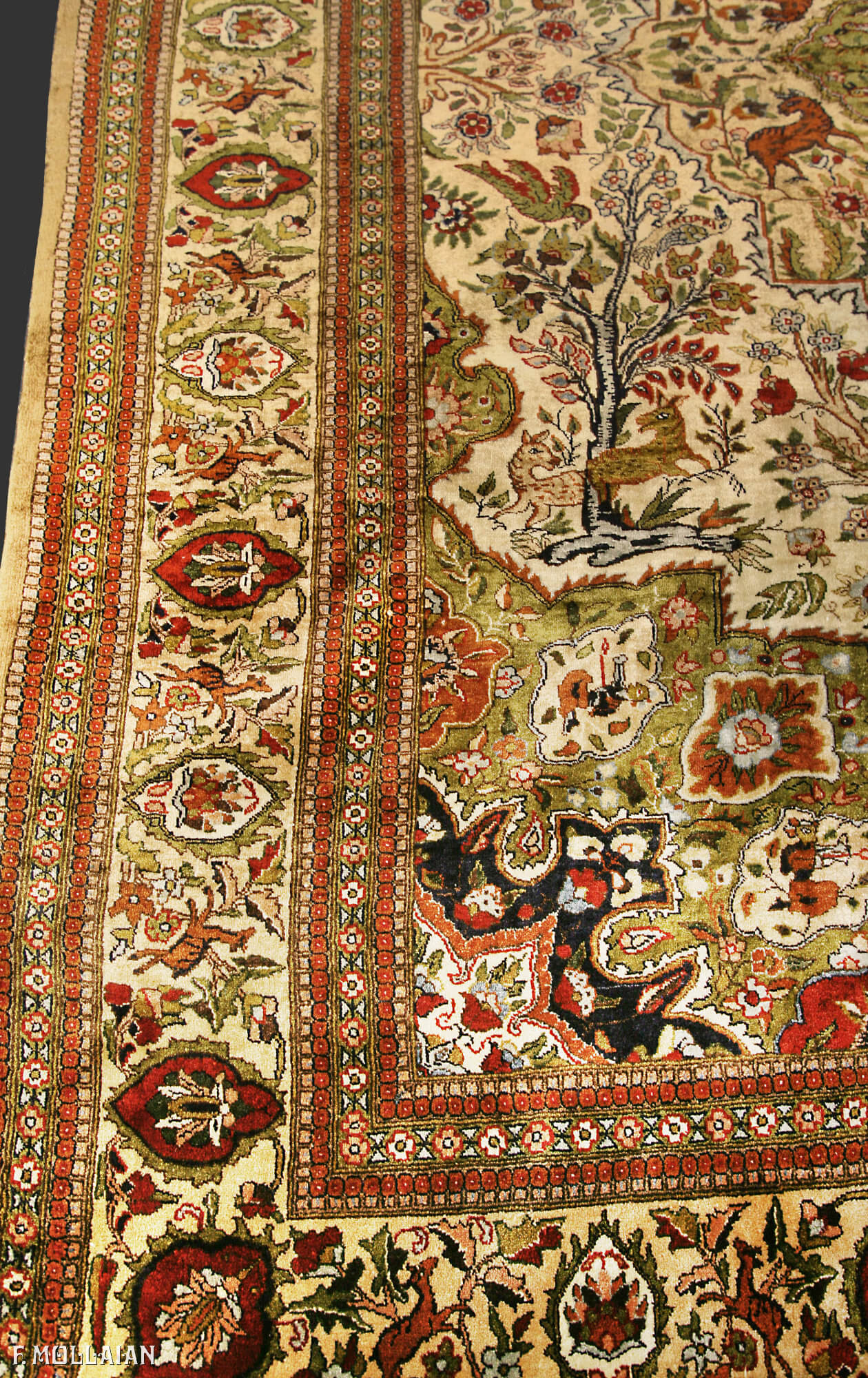 Teppich Persischer Semi-Antiker Tabriz Seide n°:54736387