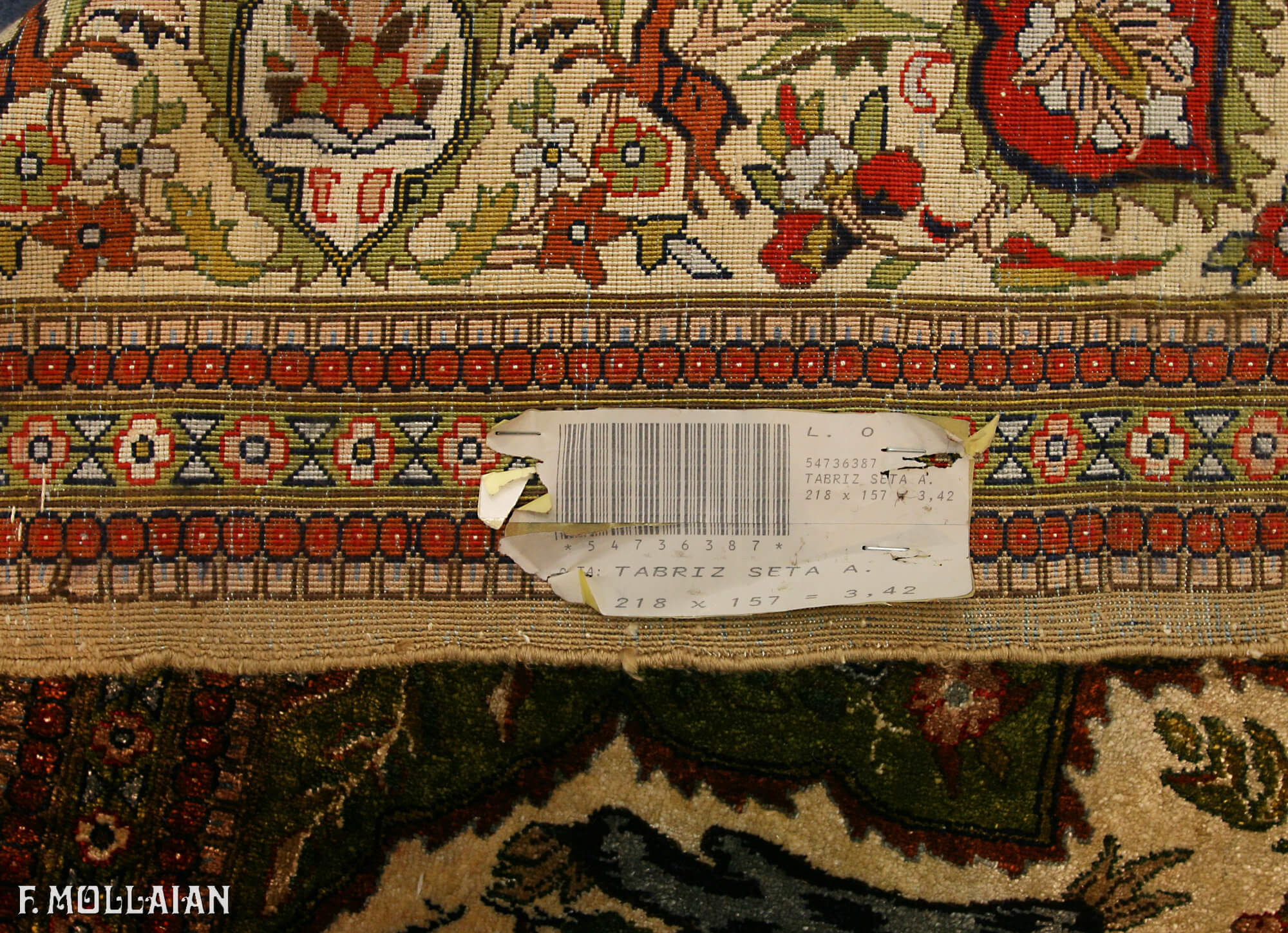 Teppich Persischer Semi-Antiker Tabriz Seide n°:54736387
