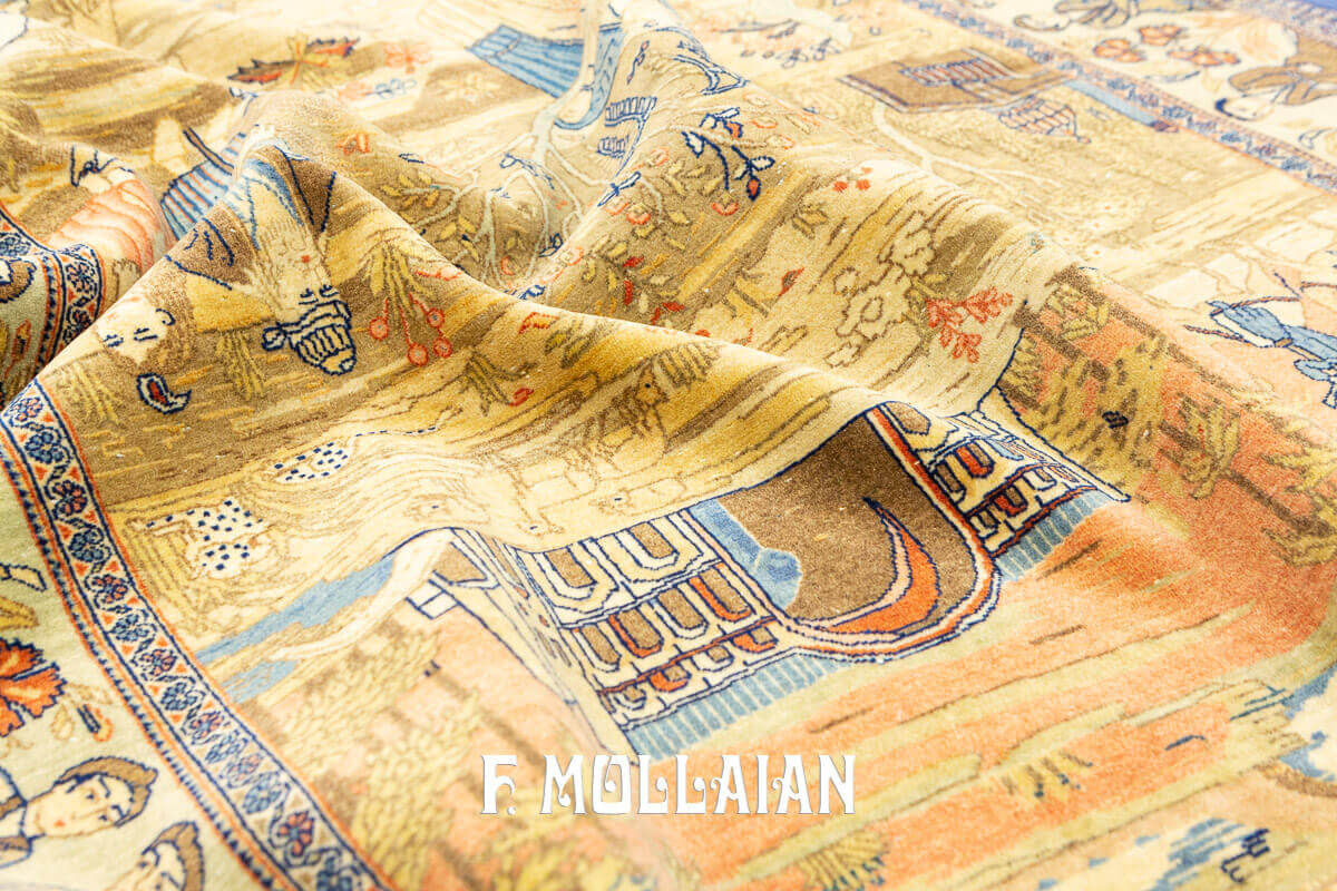 Tapis Kashan Dabir Pictural (paysage) n°:554619