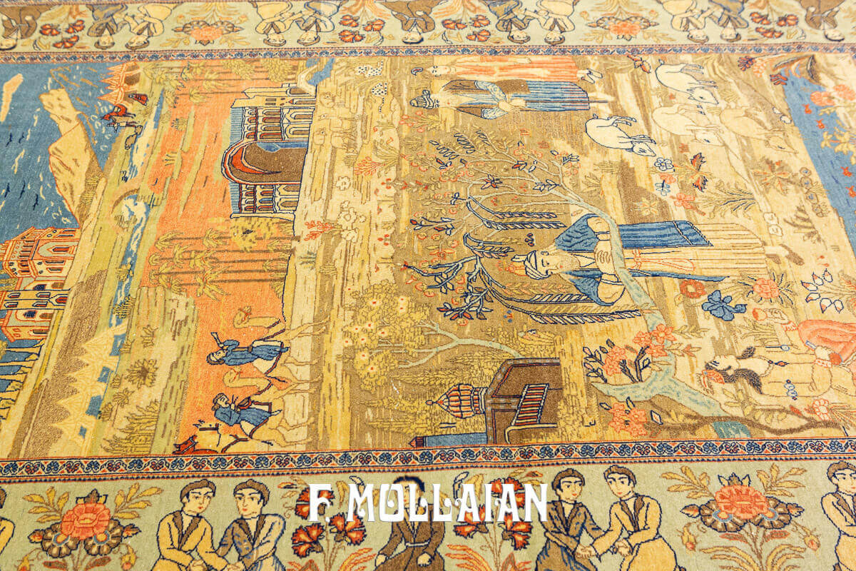 Tapis Kashan Dabir Pictural (paysage) n°:554619