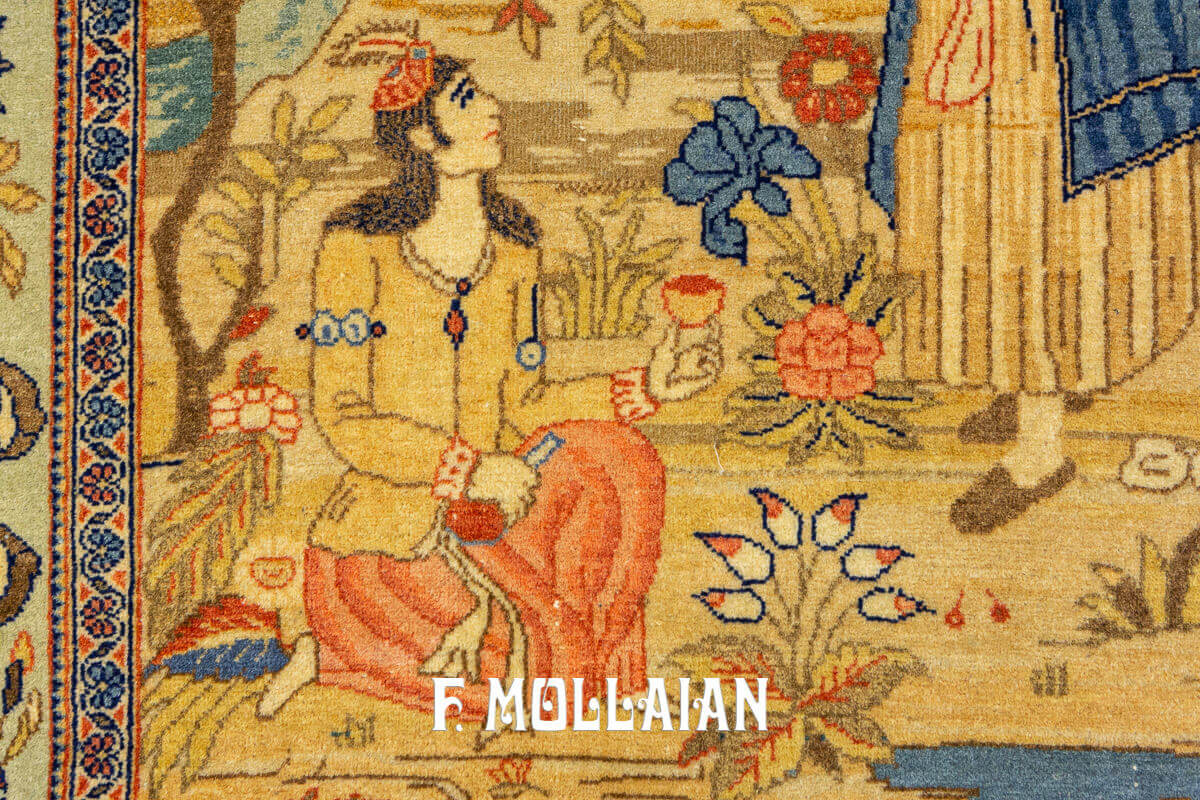 Tapis Kashan Dabir Pictural (paysage) n°:554619